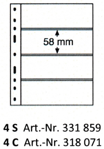 Leuchtturm Optima-Hüllen, glasklar 4 C, 10er Pack Neu