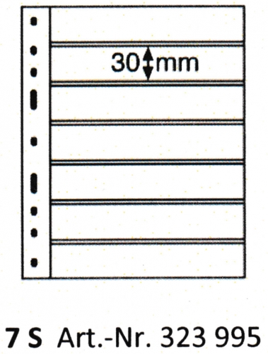 Leuchtturm Optima-Hüllen, schwarz 7 S, 10er Pack Neu