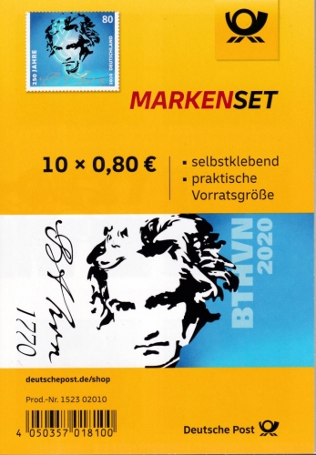 Bund MiNr. MH 116 **, Ludwig van Beethoven