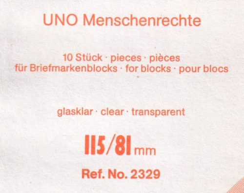 Hawid Blockstreifen 115x81, glasklar 2329 Neu