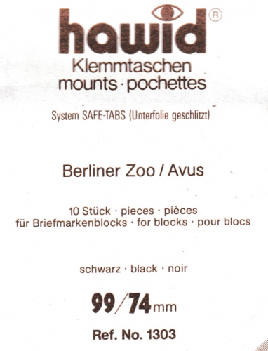 Hawid Blockstreifen 99x74, schwarz 1303 Neu
