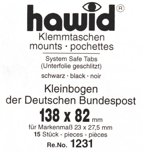 Hawid Blockstreifen 138x82, schwarz 1231 Neu