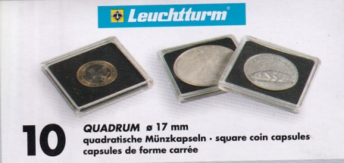 Münzkapsel Quadrum 17 mm Neu