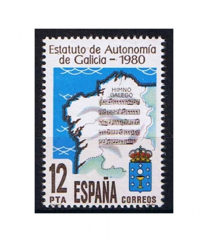 Spanien 2492 ** 1 Jahr Autonomiestatut für Galicien