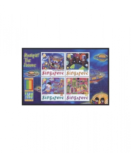 Singapur Block 76 ** Internationale Briefmarkenausstellung WORLD STAMP EXPO 2000