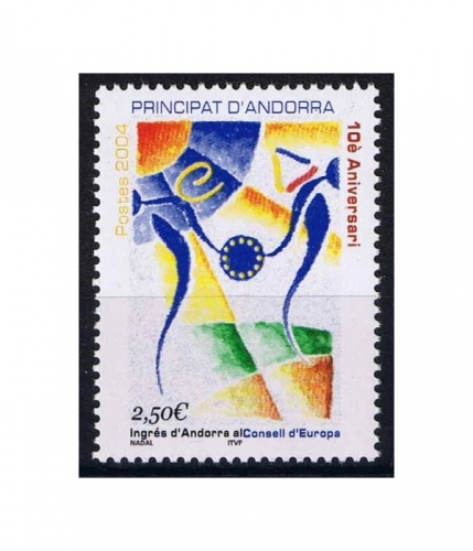 Andorra franz. 623 ** 10 Jahre Mitgliedschaft Andorras im Europarat