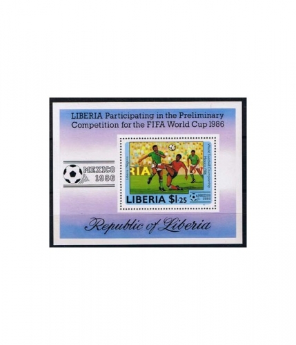 Liberia Block 109 ** Fußball-Weltmeisterschaft 1986