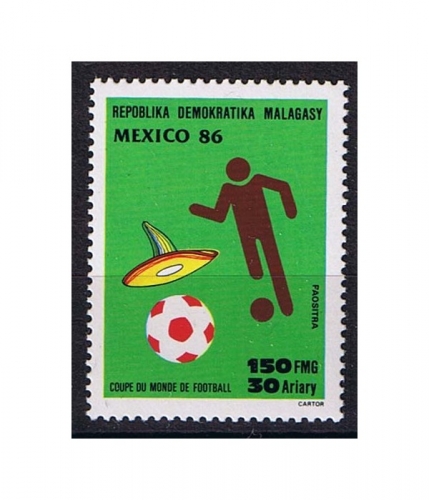 Madagaskar 1026 ** Fußball-Weltmeisterschaft in Mexiko