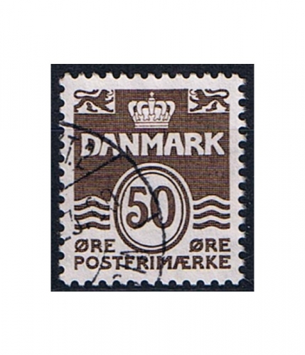 Dänemark 572 O Freimarke: Wellenlinien