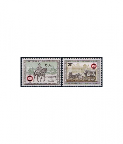 Belgien 1452/53 ** 75 Jahre Königlich Belgische Philatelistenvereinigung