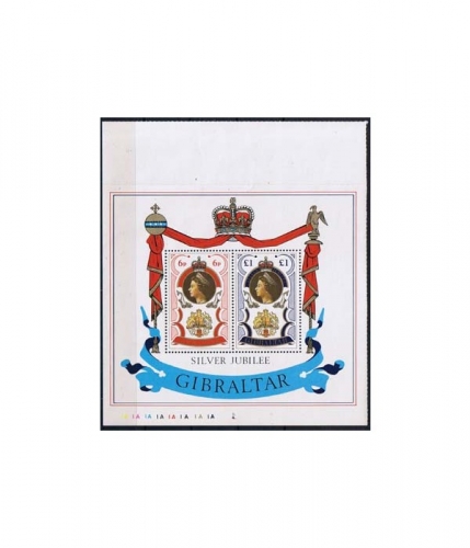 Gibraltar MiNr.: Block 3 ** 25 Jahre Regentschaft von Königin Elisabeth II.