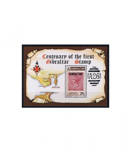 Gibraltar Block 9 ** 100 Jahre Briefmarken von Gibraltar