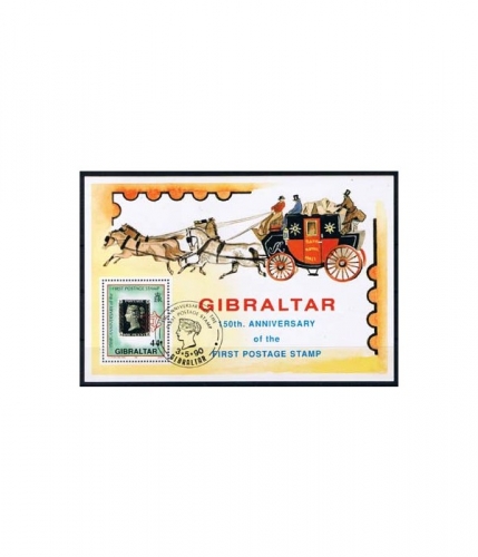 Gibraltar Block 15 O 150 Jahre Briefmarken
