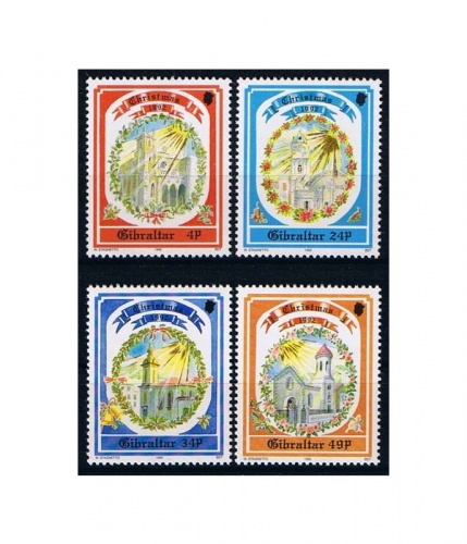 Gibraltar 650/53 ** Weihnachten: Kirchen