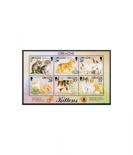 Gibraltar MiNr.: Block 27 ** Junge Katzen