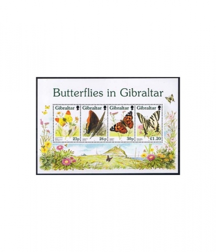 Gibraltar MiNr.: Block 28 ** Schmetterlinge