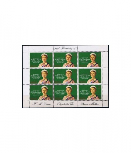 Gibraltar 408 Kleinbogen ** 80. Geburtstag von Königinmutter Elisabeth