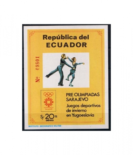 Ecuador Block 110 ** Olympische Winterspiele, Sarajevo