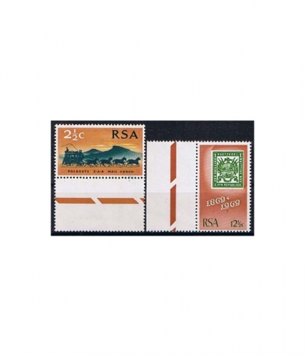 Südafrika 384/85 ** 100 Jahre Briefmarken der Südafrikanischen Republik