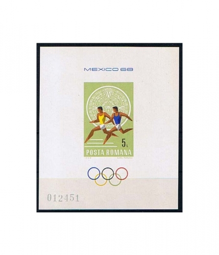 Rumänien Block 67 ** Olympische Sommerspiele in Mexiko