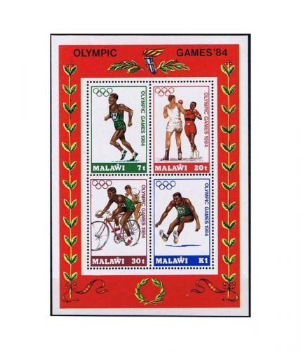 Malawi Block 63 ** Olympische Sommerspiele in Los Angeles