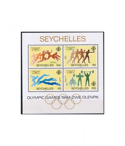 Seychellen Block 24 ** Olympische Sommerspiele in Los Angeles