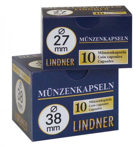 Lindner Münzkapsel 32,5 mm, Packung mit 10 Stück Neu
