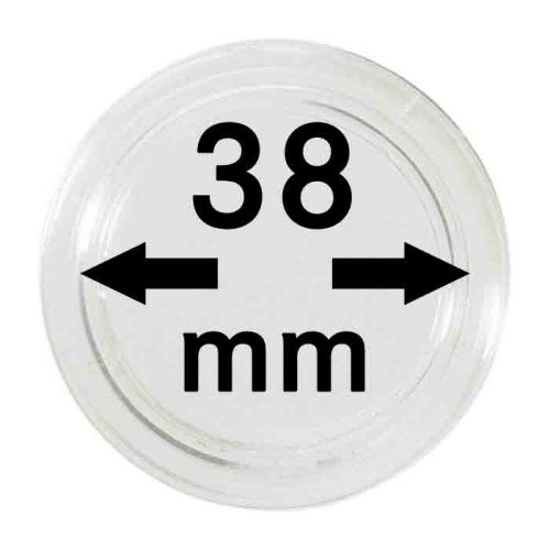 Lindner Münzkapsel 38 mm, Packung mit 10 Stück Neu