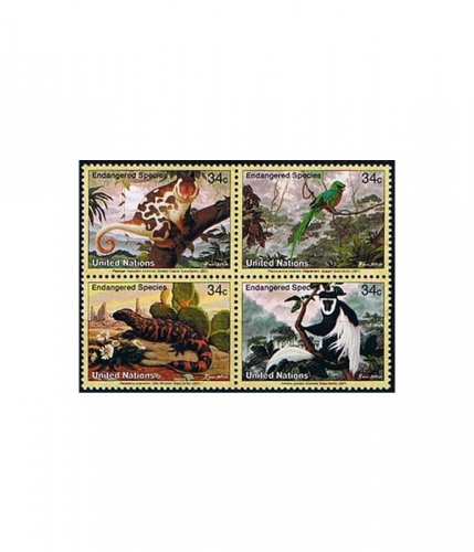 UNO New York 856/59 ** Gefährdete Arten: Fauna
