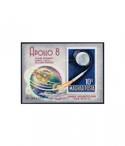 Ungarn Block 68 B ** Mondumkreisung durch "Apollo 8"
