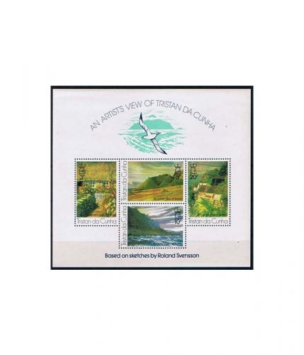 Tristan da Cunha Block 5 ** Landschaftsgemälde von Roland Svensson