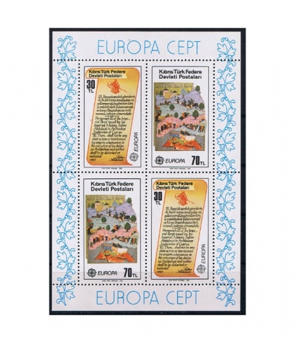 Zypern türk. Block 3 ** Europa: Historische Ereignisse