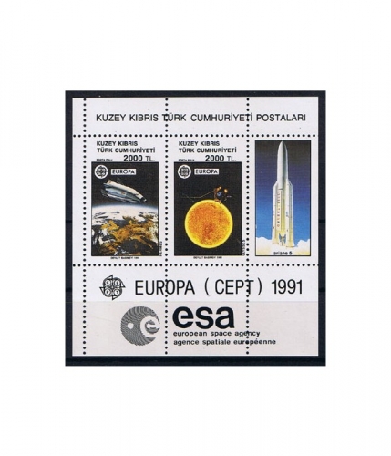 Zypern türk. Block 9 ** Europa: Europäische Weltraumfahrt
