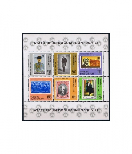 Türkei Block 19 ** 100. Geburtstag von Atatürk