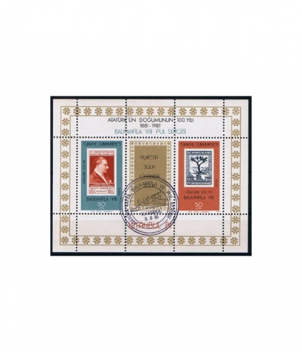 Türkei Block 20 O Briefmarkenausstellung der Balkanländer