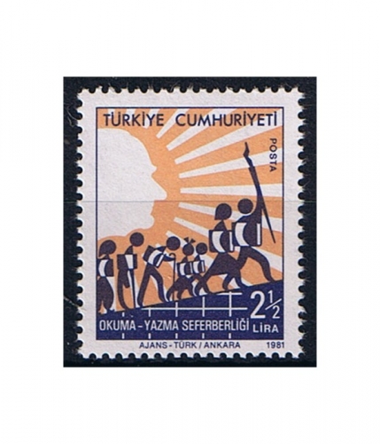 Türkei 2588 ** Freimarken: Kampagne gegen das Analphabetentum