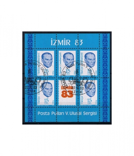 Türkei Block 23 O Nationale Briefmarkenausstellung IZMIR 83