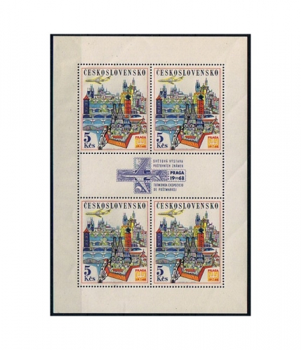 Tschechoslowakei 1744 Kleinbogen ** Internationale Briefmarkenausstellung PRAGA