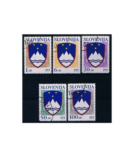 Slowenien 8/12 O Freimarken: Staatswappen