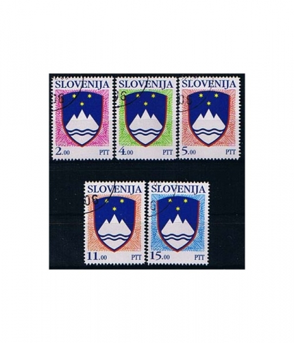Slowenien 13/17 O Freimarken: Staatswappen
