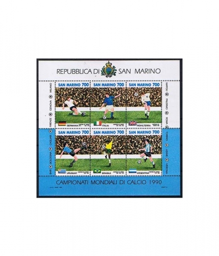 San Marino Block 13 ** Fußball-Weltmeisterschaft in Italien