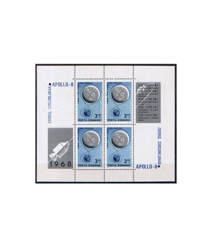 Rumänien Block 69 ** Mondumkreisung durch Apollo 8