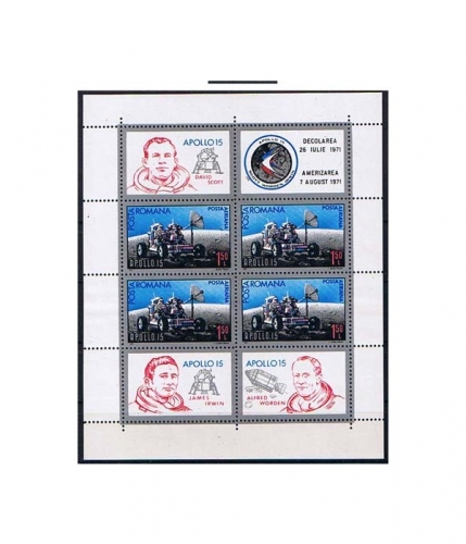 Rumänien Block 88 ** Apollo 15