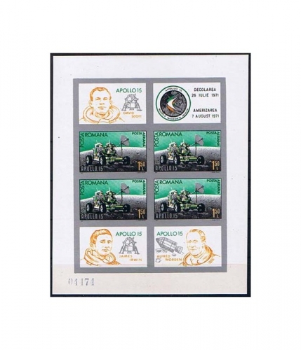 Rumänien Block 89 ** Apollo 15