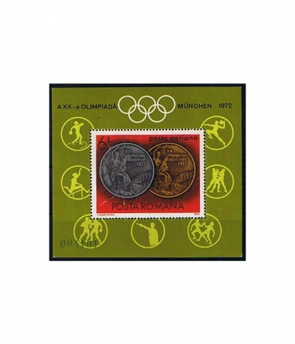 Rumänien Block 100 ** Medaillengewinner der Olympischen Sommerspiele in München