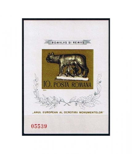 Rumänien Block 122 ** Europäisches Denkmalschutzjahr 1975