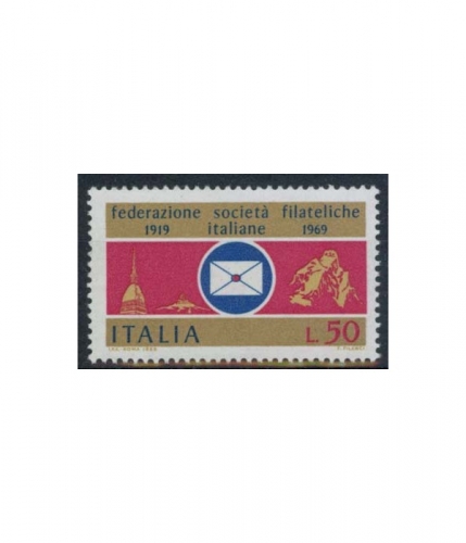 Italien 1301 ** 50 Jahre Verband italienischer Philatelistenvereine
