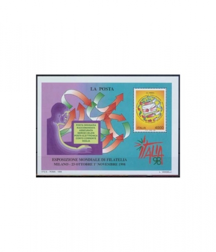 Italien Block 18 ** Internationale Briefmarkenausstellung ITALIA 98