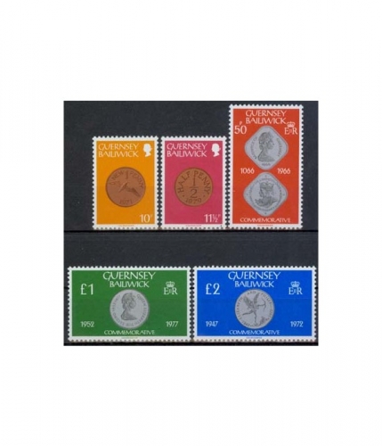 Guernsey 199/203 ** Freimarken: Münzen
