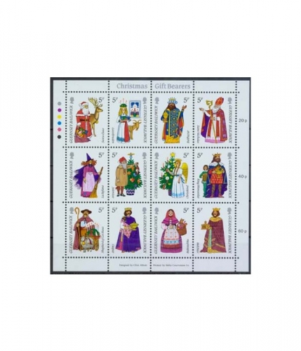 Guernsey 340/51 Zd-Bogen ** Weihnachten: Weihnachtliches Geschenküberbringer